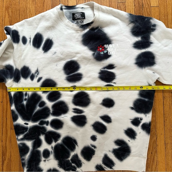 Nice Kicks “Have A Nice Day” White/Black Tie Dye Crewneck Sweatshirt, 2XL - Picture 6 of 8